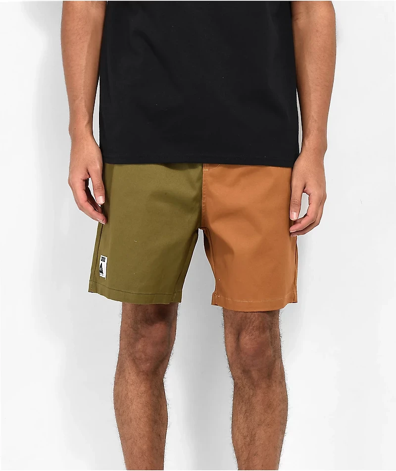 Poler Dusty Brown & Green Shorts