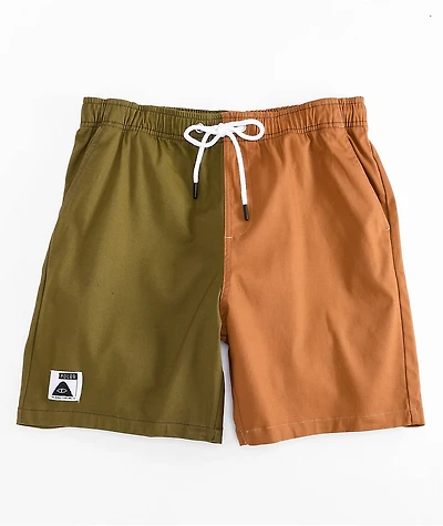 Poler Dusty Brown & Green Shorts