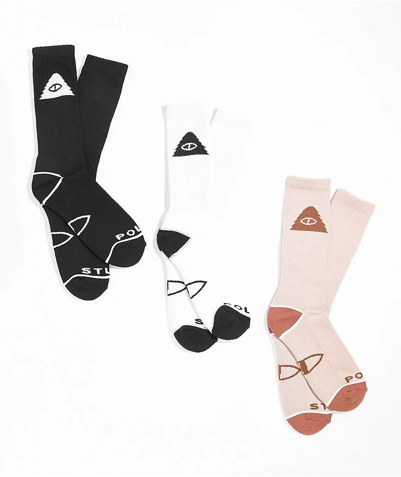 Poler Icon 3-Pack Crew Socks