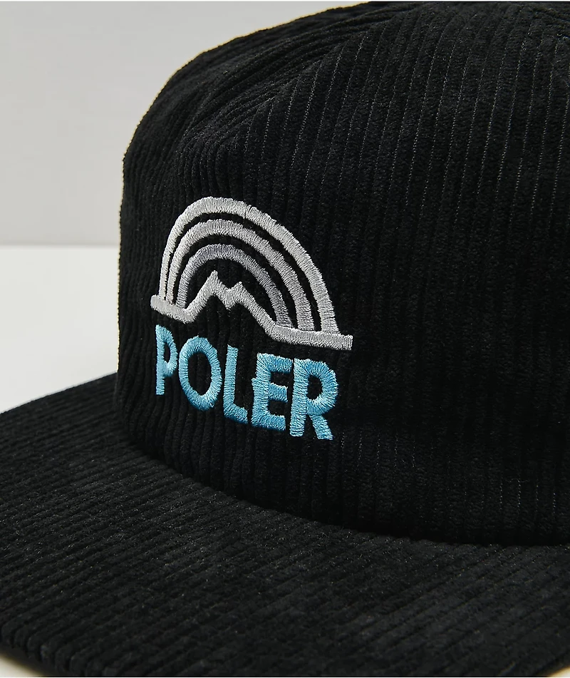 Poler Mountain Rainbow Black Snapback Hat