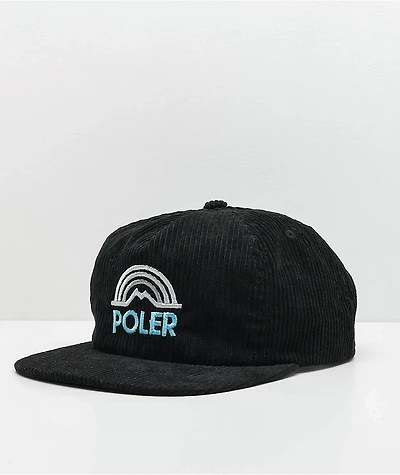 Poler Mountain Rainbow Black Snapback Hat