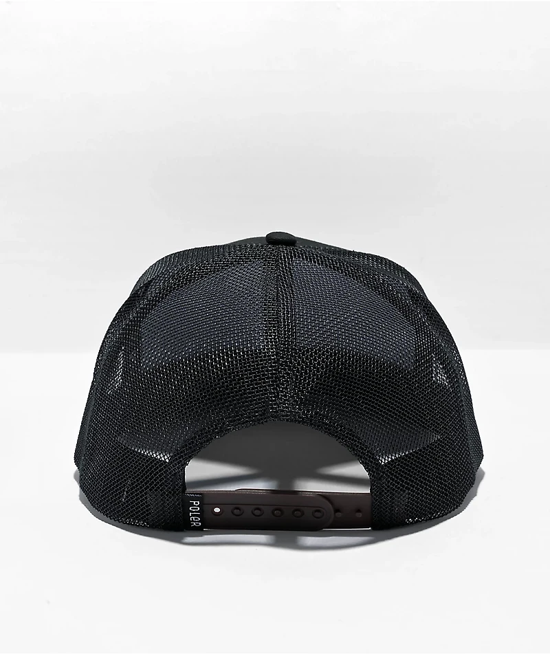 Poler Mountain Rainbow Patch Black & White Trucker Hat