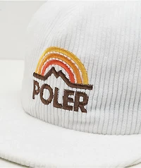 Poler Mountain Rainbow White Corduroy Snapback Hat