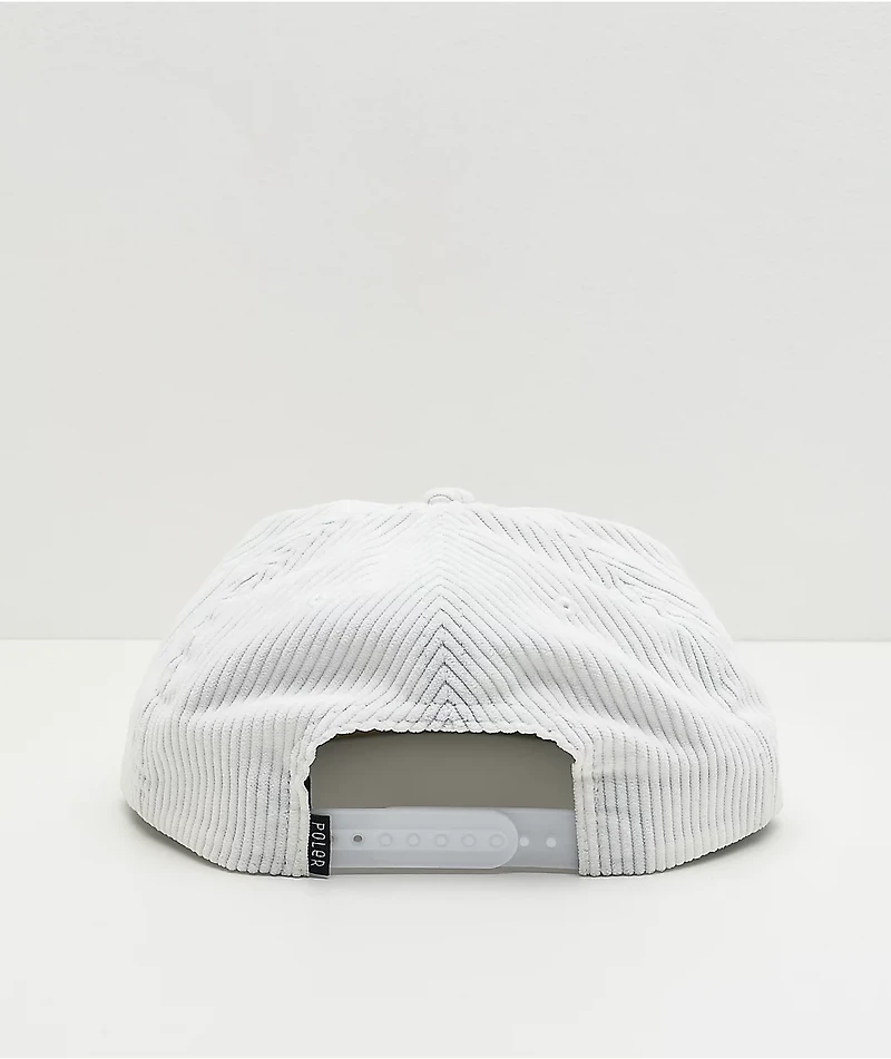 Poler Mountain Rainbow White Corduroy Snapback Hat