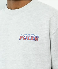 Poler Pop Grey Crewneck Sweatshirt