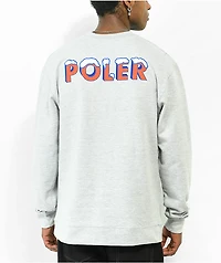 Poler Pop Grey Crewneck Sweatshirt