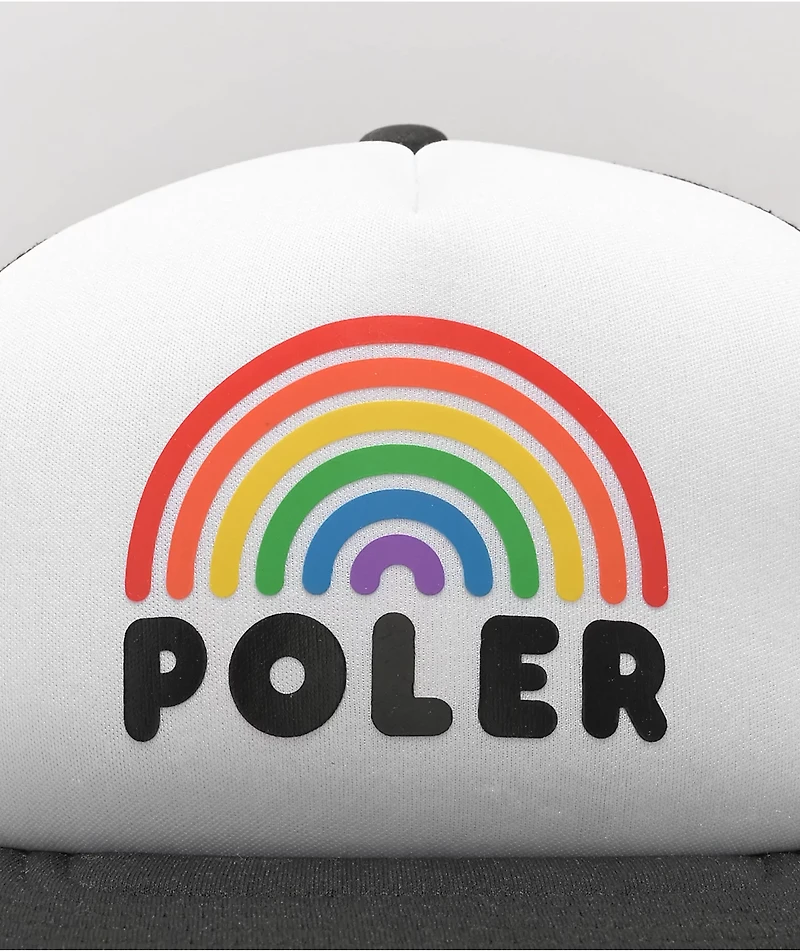 Poler Rainbow Black & White Trucker Hat