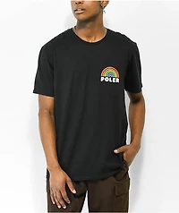 Poler Rainbow Logo Black T-Shirt