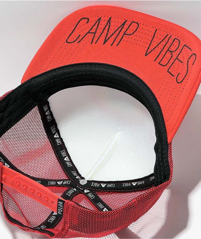Poler Rainbow Red Trucker Hat