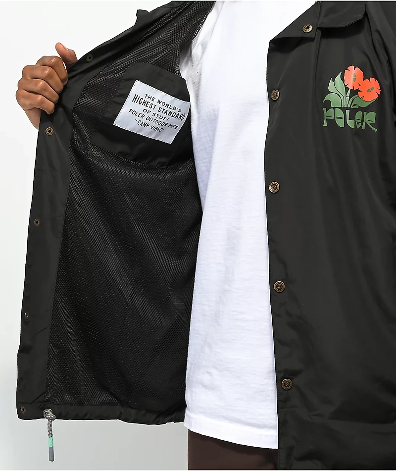 Poler Sprouts Black Coaches Jacket