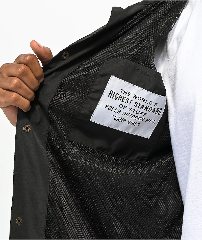 Poler Sprouts Black Coaches Jacket