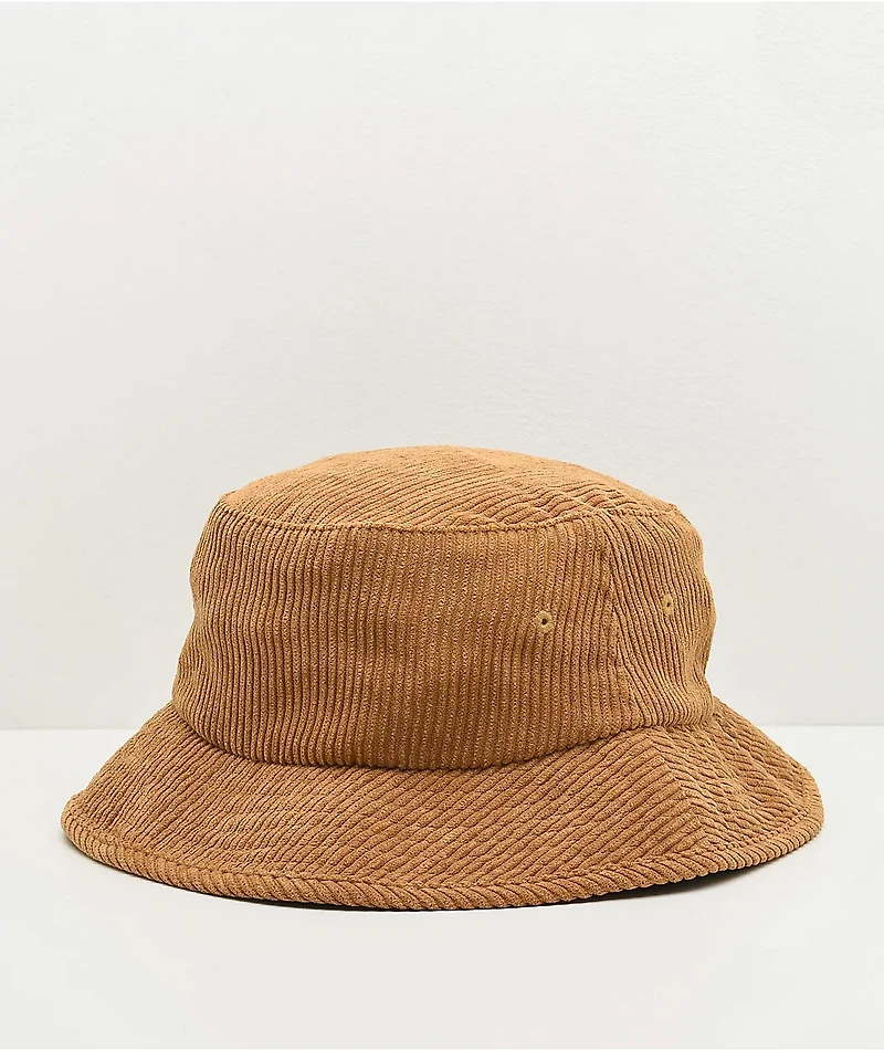 Poler Vibes Brand Brown Corduroy Bucket Hat