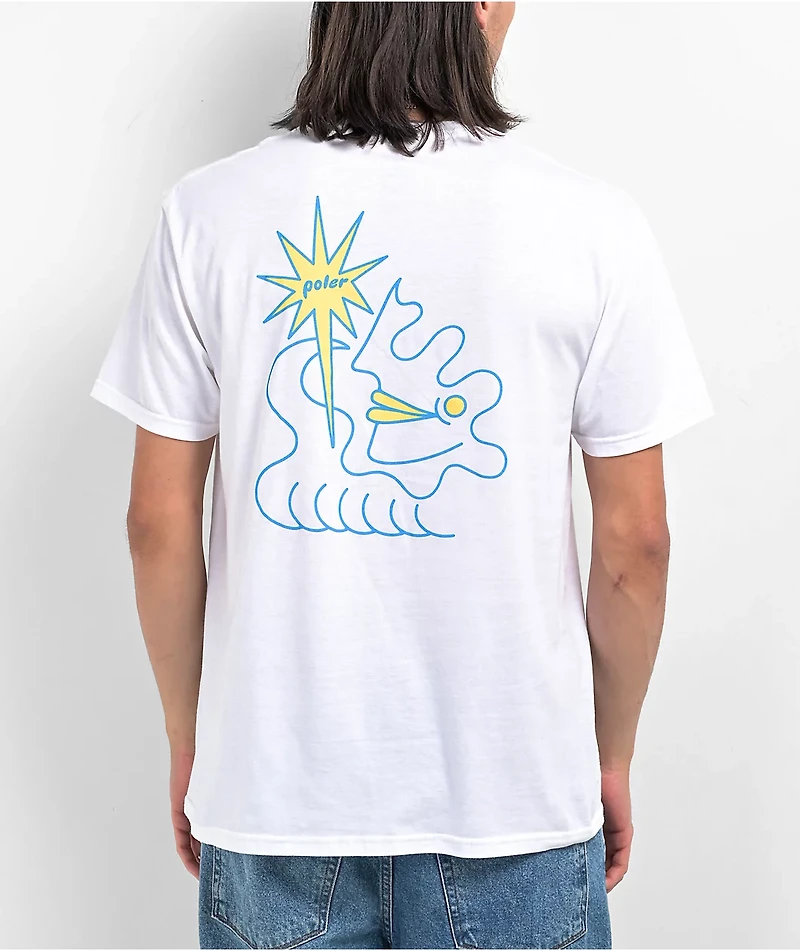 Poler Wavy White T-Shirt
