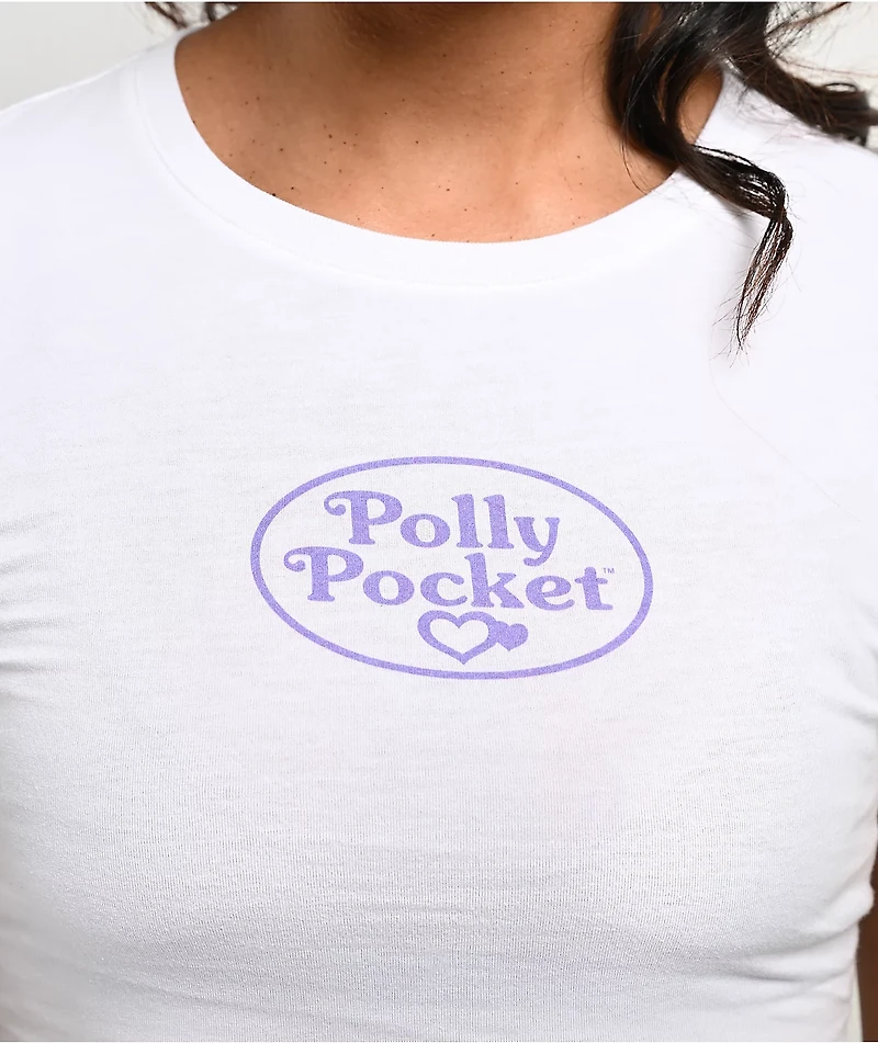 Polly Pocket Believe White Crop T-Shirt