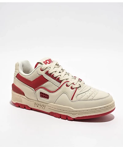 Pony M-100 Low Off White & Red Shoe
