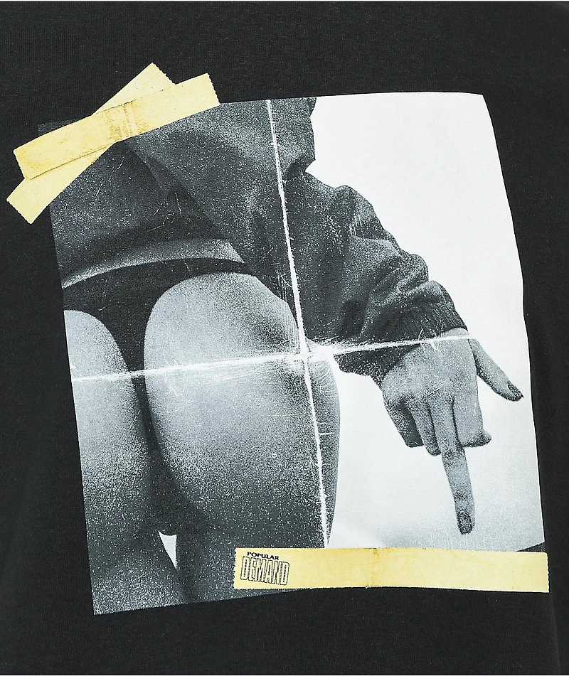 Popular Demand Masking Mood Black T-Shirt