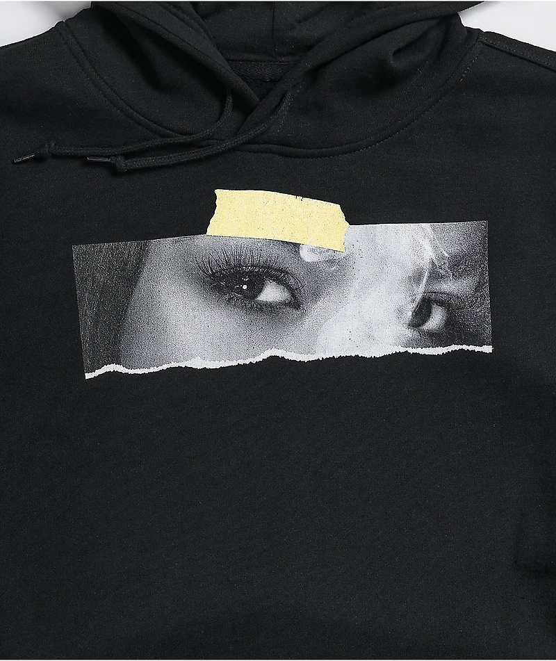 Popular Demand Taped Black Hoodie