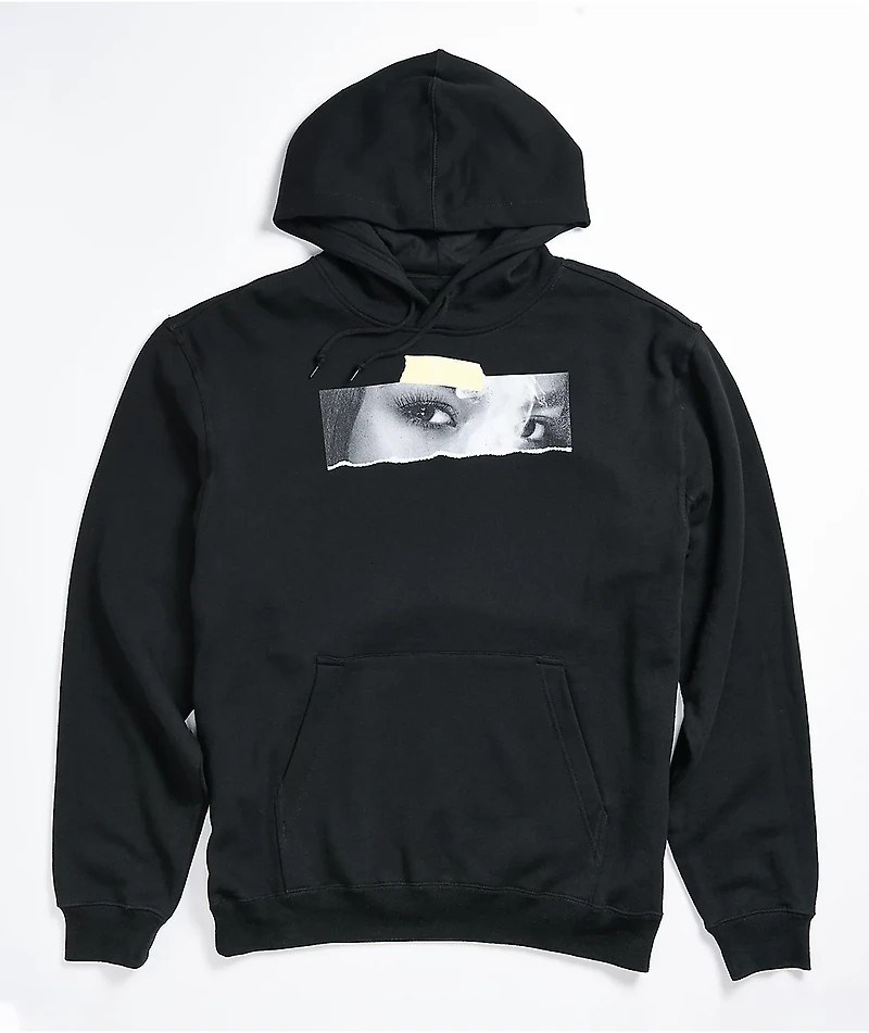 Popular Demand Taped Black Hoodie