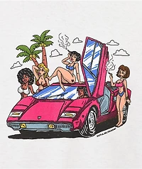 Popular Demand Wheels White T-Shirt