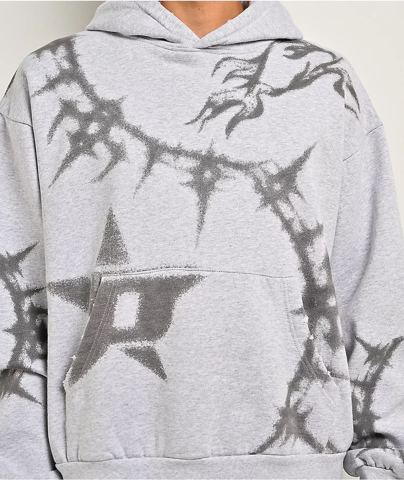 Porfa P Star Grey Hoodie