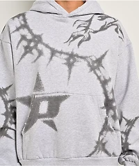 Porfa P Star Grey Hoodie