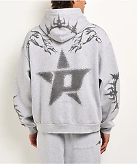 Porfa P Star Grey Hoodie