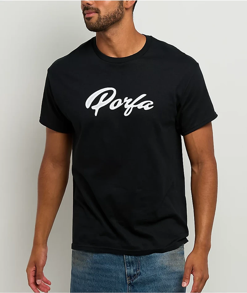 Porfa Raised Black T-Shirt