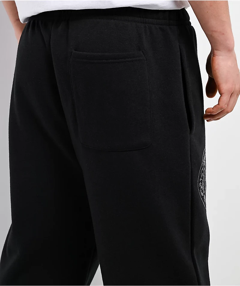 Porfa Stones Black Baggy Sweatpants