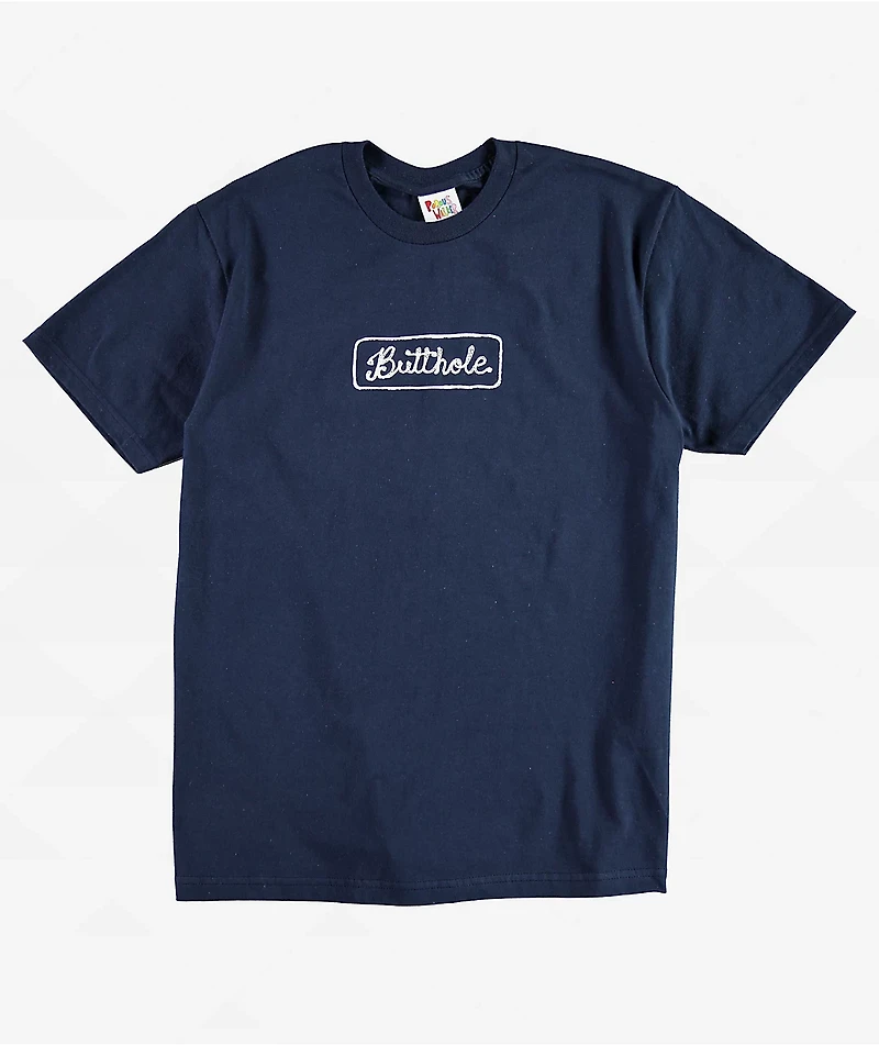 Porous Walker Butthole Chainstitch Navy T-Shirt