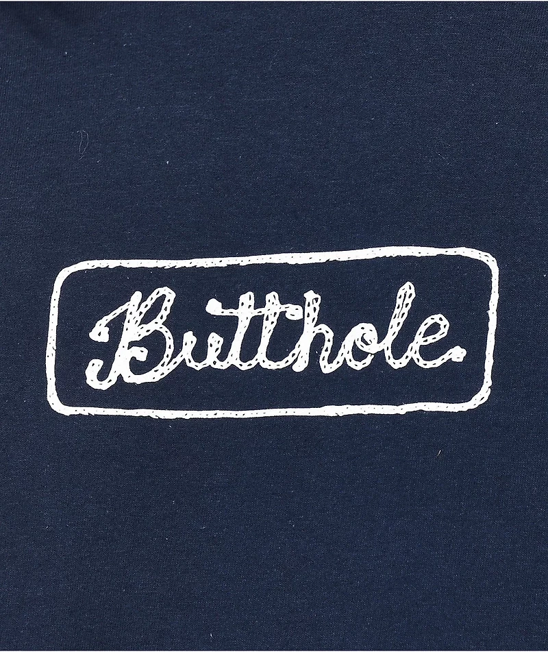 Porous Walker Butthole Chainstitch Navy T-Shirt