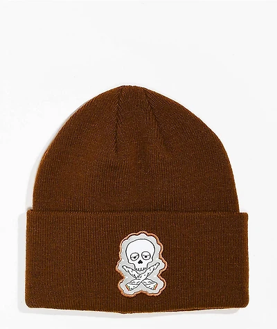 Porous Walker Crossbones Brown Beanie