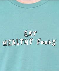 Porous Walker Eat Healthy Foods Teal T-Shirt