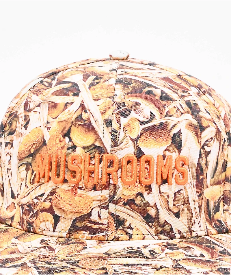 Porous Walker Real Mushrooms Brown Snapback Hat