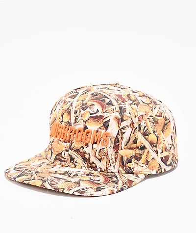Porous Walker Real Mushrooms Brown Snapback Hat