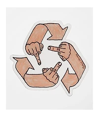 Porous Walker What Goes Around Sticker