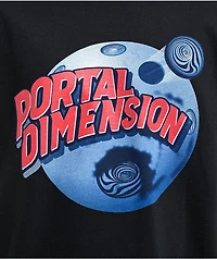 Portal Dimension Planet Black T-Shirt