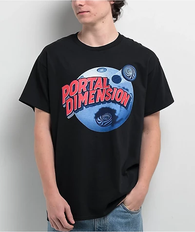 Portal Dimension Planet Black T-Shirt