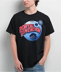 Portal Dimension Planet Black T-Shirt