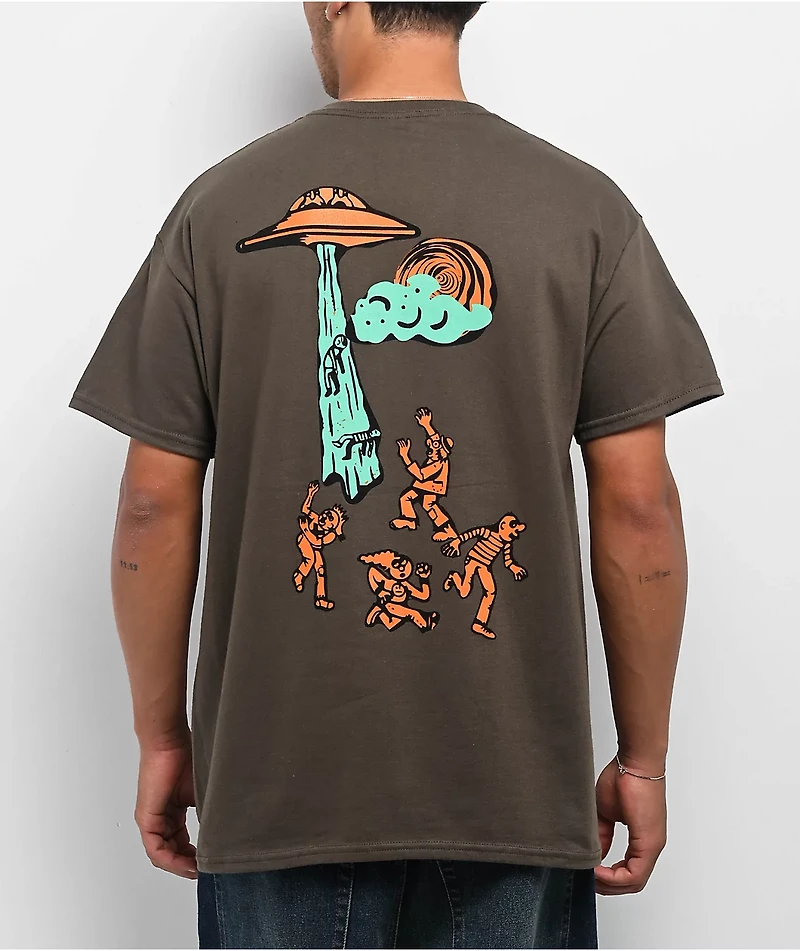 Portal Dimension UFO Dark Green T-Shirt