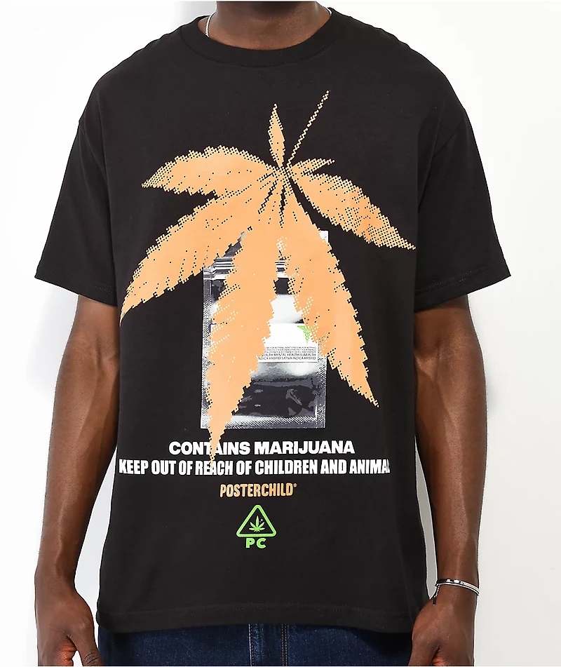 PosterChild Leaf Black T-Shirt