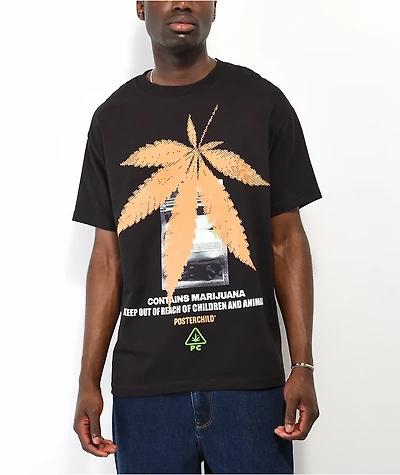PosterChild Leaf Black T-Shirt