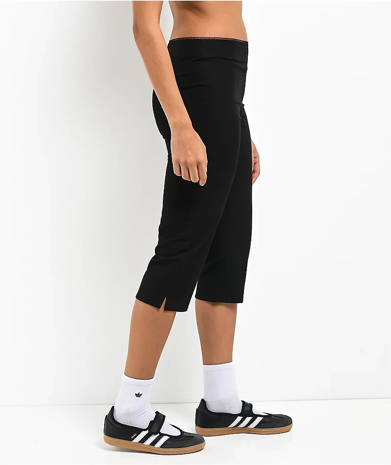 Pretty Garbage Talia Black Capri Pants
