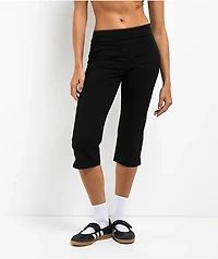 Pretty Garbage Talia Black Capri Pants