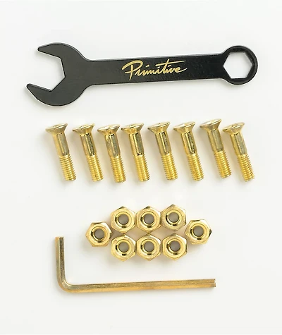 Primitive .875" Gold Skateboard Hardware