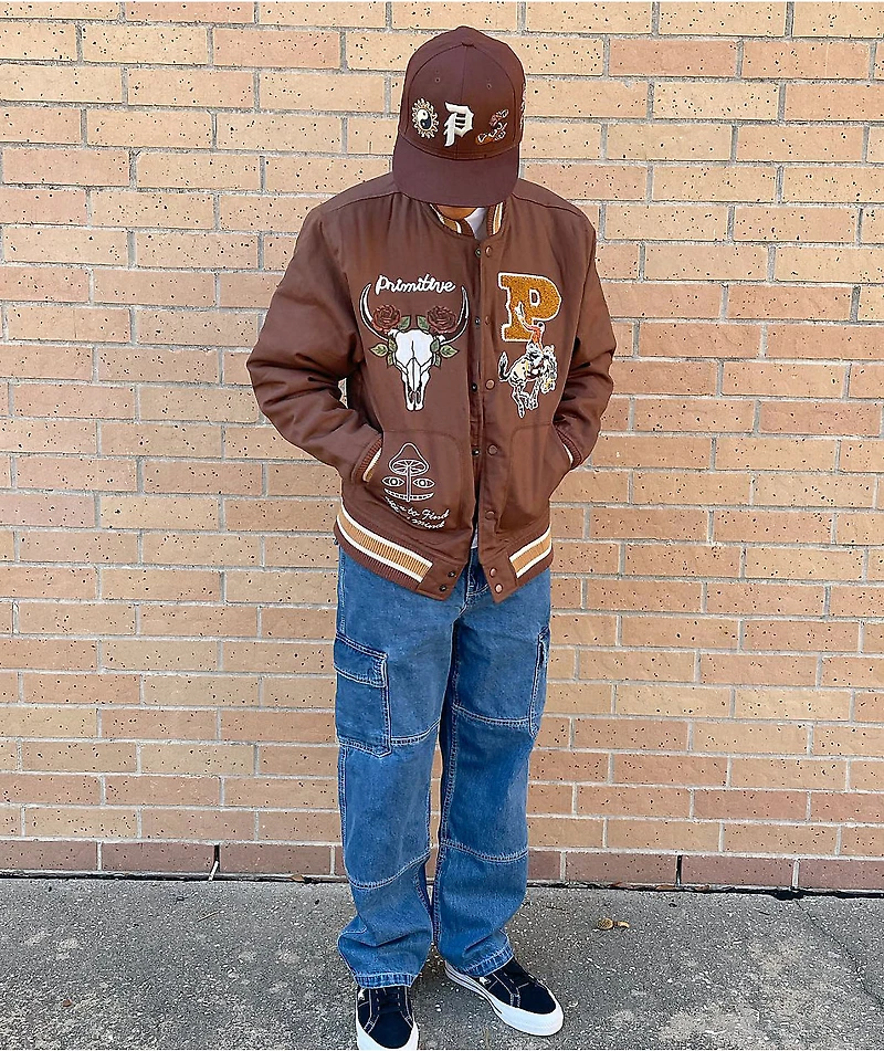 Primitive Badlands Brown Varsity Jacket