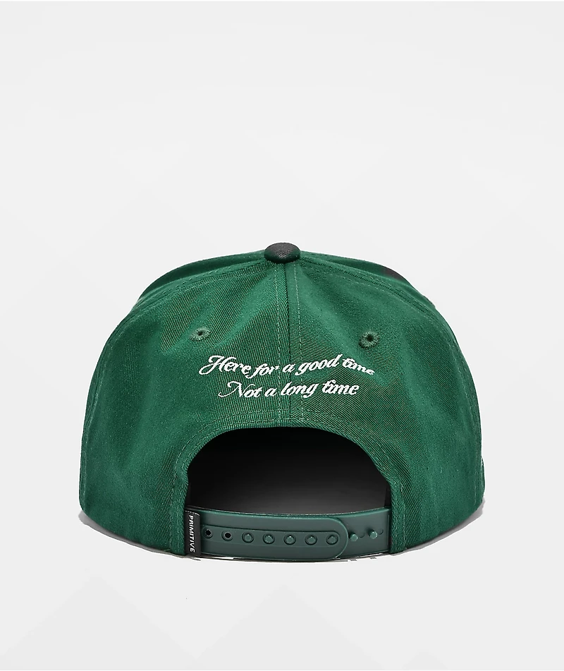 Primitive Blackjack Dark Green Snapback Hat