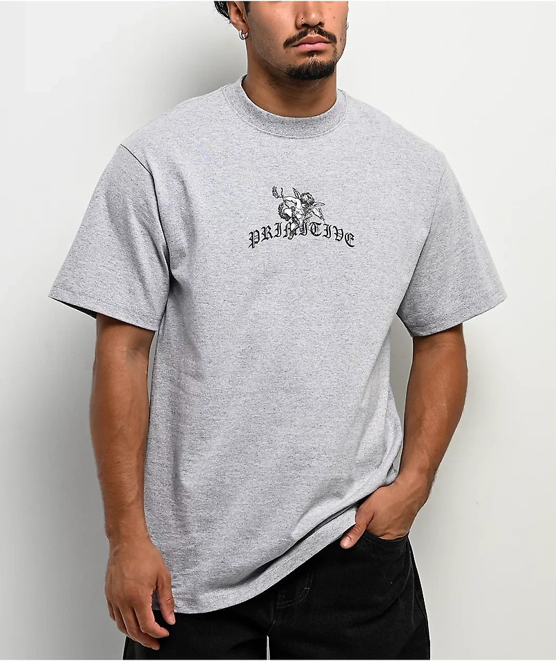 Primitive Blessed Grey Heavyweight T-Shirt