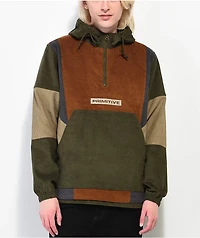 Primitive Blocked Corduroy Brown Anorak Jacket