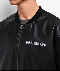 Primitive Borough Black Faux-Leather Jacket