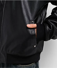 Primitive Borough Black Faux-Leather Jacket